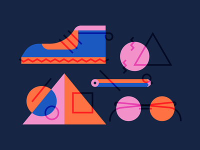 shape studies blend exploring geometric icon illustration shape style