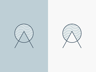 Oceanaire Logomark branding emblem lettermark logo mark ocean symbol waves