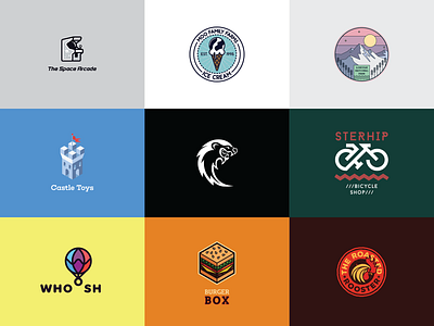 Top 9 of the Daily Logo Challenge animal logo arcade astronaut badge bicycle burger castle dailylogo dailylogochallenge design honey badger hot air ballon icecream logo mountain national park rooster vector