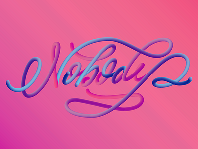 Nobody digital illustration illustrator lettering typography