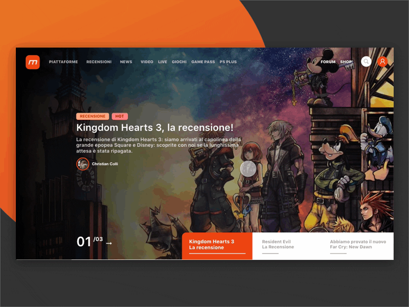 Multiplayer.it UI Concept adobexd animation articles blog design game gaming news photoshop sketch ui ux web