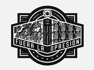 Venezuela resistencia badge design freedom illustration logo protest resistance venezuela