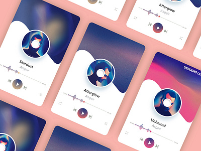 Playlist UI // Music Player appdesign application branding concept design icelandic inspiration interface mobile mobile app music music app musicplayer play spotify startup studio userexperience userinterface uxui