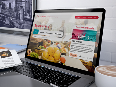 Nomada Event Search Engine app design ui uidesign ux web website