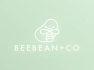 BeeBean + Co. Logo branding design logo