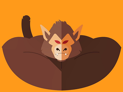 Oozaru flat flatdesign vector vectorart