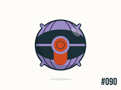 Pokéballday #090 Shellder Ball clean illustrator nintendo pokeball pokeballday pokemon pokéball pokéballday pokémon shellder vector