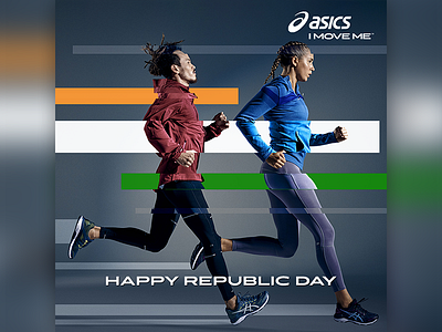 Asics (Social Media Republic day Post) asics graphic design shoes social media social media design social post