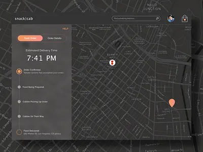 Daily UI Challenge - Day 20 020 app branding daily ui dailyui delivery delivery app design flat food app gradient icon location app ui ux web website