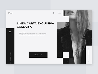 Wego black black white black and white design fashion girl grey inspiration landing page minimalist design ui ux web web application web desgin webpage design website