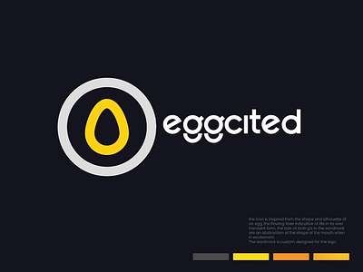 eggcited (“excited”) 😄😄 logo branding