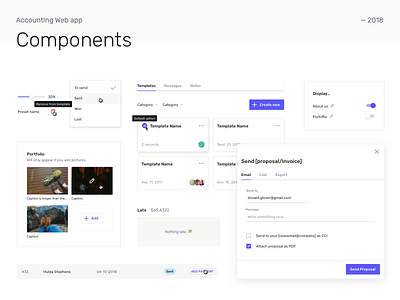 Accounting web app Components admin app components design system pattern symbols template ui ux