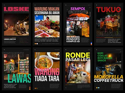 Case Study - Local & Street Food Posters coffee elements exhibition food ornaments poster street food typography