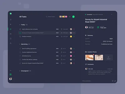 Sales Tasks - Dark Mode app clean colours dark app dark ui design interface task task app task list task management ui ux web