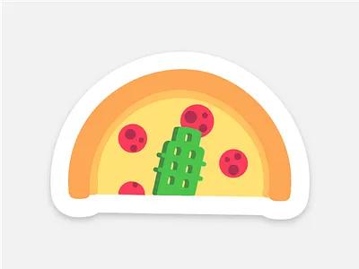 Sticker for pizza delivery service. design digital art illustration illustrator logo photoshop vector