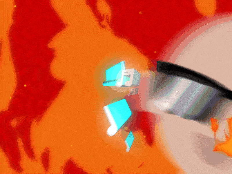 Dance on fire! after affects animated gif character animation color dance dance music dance party dancing duik duikbassel fire motion graphics music rigged