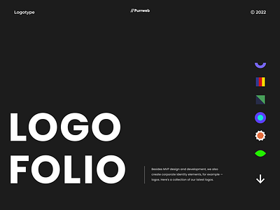 Logofolio branding design logo purrweb ui ux