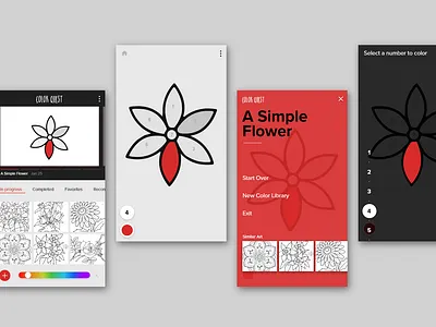 Color by Number Mobile App Concept ui ux uidesign xddailychallenge