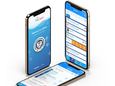 Hicaremockup app blue medical app ui ui ux ui ux designer