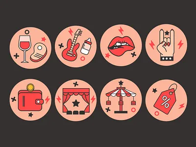 Rock mama icon icon instagram lips mama rock rock roll rock fest vector