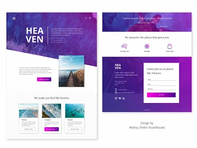 Heaven akshayshelar daretodesign design heavendesign heavenwebui kaarbhaari landingpage ui uiux userexperience userinterface ux webdesign webui