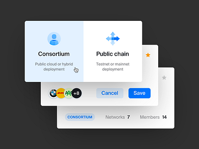 Chainstack / Project card states blockchain card clean cloud deployment design minimal node product product design project management saas ui user card ux web