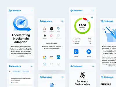 Chainstack website / Mobile version b2b blockchain clean deployment design enterprise graph layout minimal mobie node product protocol solution ui ux web