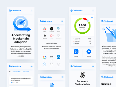 Chainstack website / Mobile version b2b blockchain clean deployment design enterprise graph layout minimal mobie node product protocol solution ui ux web