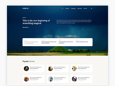 Travel Blog adobe photoshop cc app banner blog clean design flat html illustration minimal template design theme design travel type typography ui ux vector web website