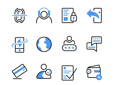 Icon Pack Fintech App android branding design design app finance finance app fintech icon icon app minimal