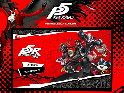 Persona 5R Web Design Concept gaming graphic design persona persona 5 playstation uiux website