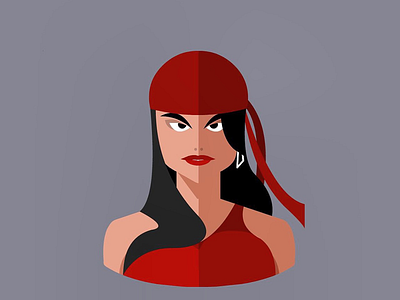 Elektra elektra flat flatdesign marvel vector vectorart