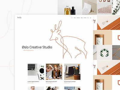 Kalos agency business clean design designer freelance frelancer graphic design minimal multi concept packaging portfolio website mockup wordpress