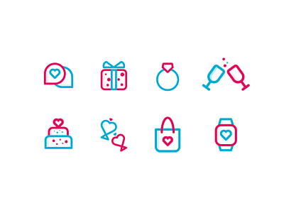 Valentine Icon Set best icons cake gift heart icon icon design love ring valentine watch