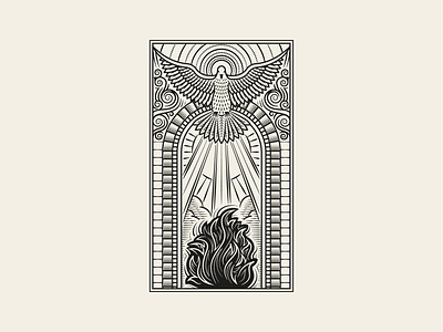 The Church’s Mission Begins badge bible bible design engraving etching illustration peter voth design vector woodcut