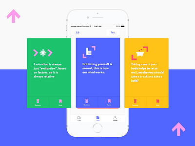 NeverGiveApp mobile app app care design flat minimal mob mobile self help ui ux