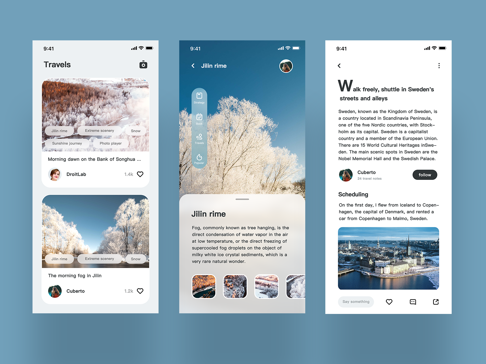 Travel notes by Grejory for Nice100Team on Dribbble