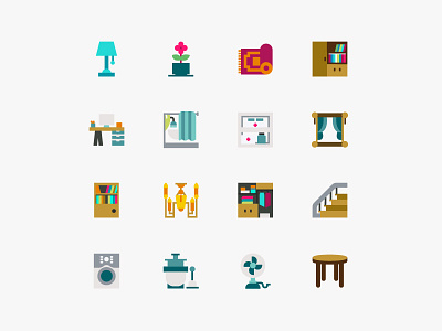 Home Interior creative flaticon furniture home appliances homely icon icon set iconography interior unique