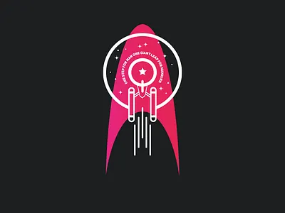 Leap abstract astronaut astronauts branding cosmos design illustration leap logo logo design neilarmstrong space space logo spaceship stars tshirt tshirt design