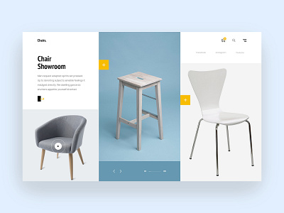 Showroom Concept Slider concept design easy header landing page minimal photoshop simple simple color slider slider design typography ui ui design ux design vector web template