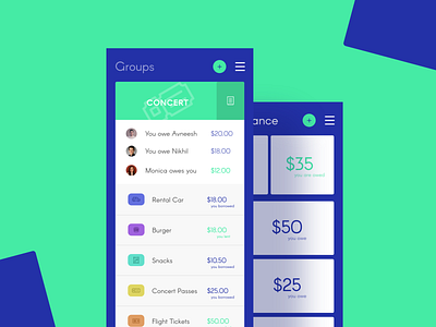 Split Bill Details adobe xd bill share bill split finance app group bill details mobile app mobile app design ui ux design user experience user interface design