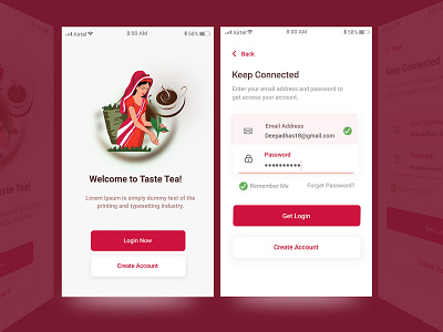 Coffee Account deepa design inspire uxd mobile app ui design uiux design uxd uxd technologies