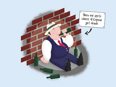 The Man's Machine al capone america beer design drunk gangster illustration jamie t lyrics music prohibition vector