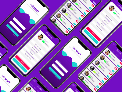 Fairstaff - Book your staff. adobe xd app app branding design ui