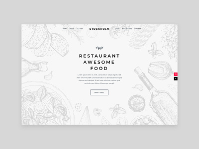 Stockholm | Restaurant Demo above the fold elegant hero image hospitality restaurant restaurant website ui ui design vintage web design webdesign white wordpress wordpress theme wordpress theme design