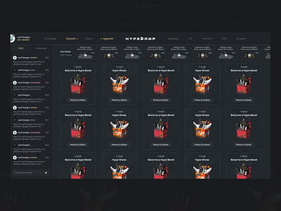 Casino UI - IRL Case Opening / HypeBeast / Unboxing / Crypto brand brand and identity branding case opening casino crypto csgo design hypebeast irl logo ui ui ux uiux uiuxdesign unboxing ux web design webdesign website