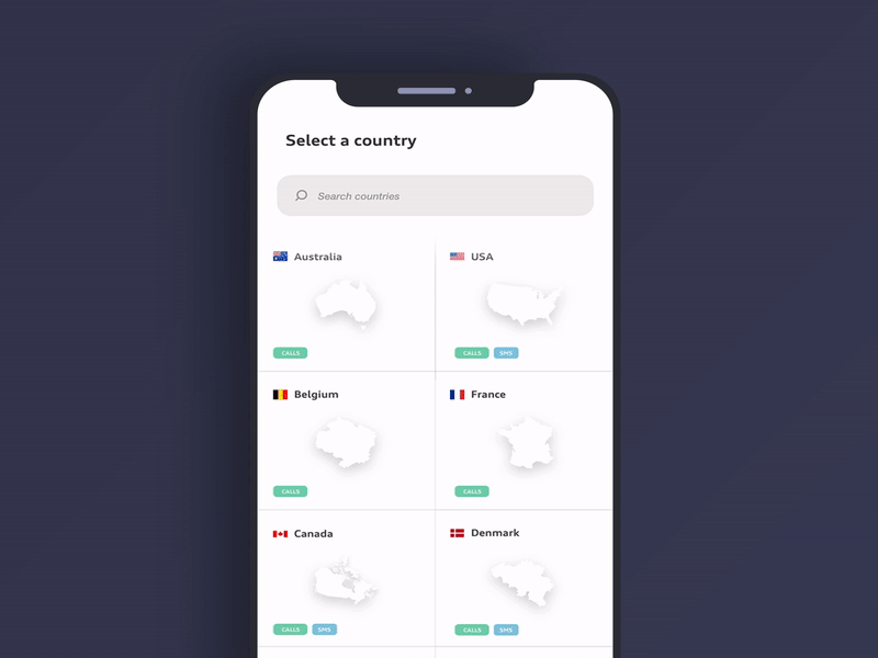 Country-list XD Auto-Animate by osama m ghazal on Dribbble