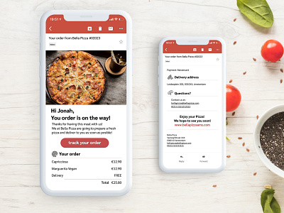 Daily UI Challenge #017 - E-mail Receipt daily 100 dailychallenge dailyui dailyui 017 email email receipt food receipt
