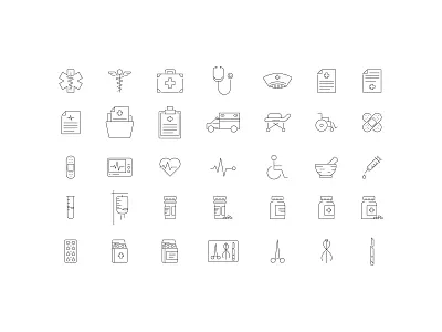 Med Icon Pack icon illustration medical medicine pack set vector