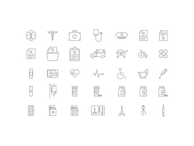 Med Icon Pack icon illustration medical medicine pack set vector